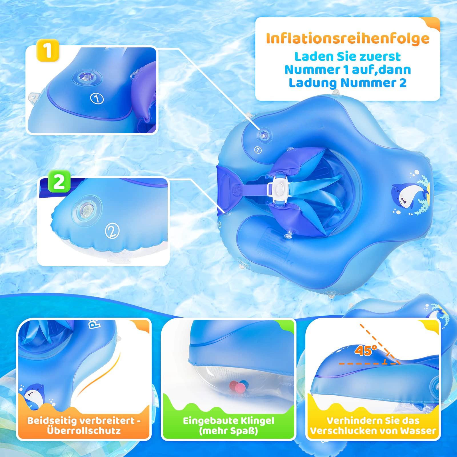 Activity-board  Schwimmring Baby, Schwimmhilfe Baby für den Pool, verstellbarer Sicherheitssitz 