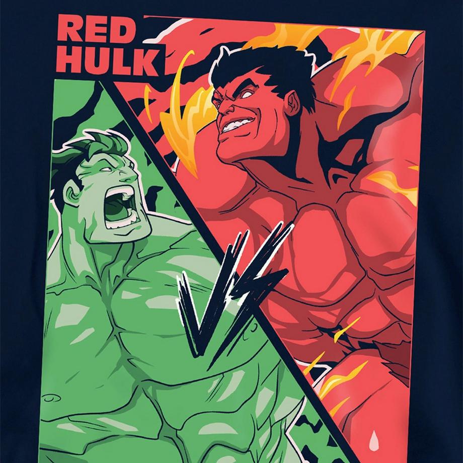 MARVEL  The Hulk Vs Red Hulk Felpa Con Cappuccio Da Indossare 