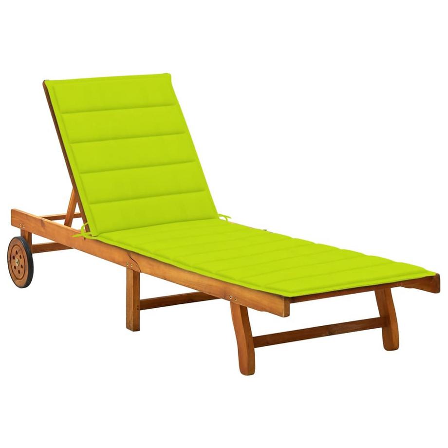 Chaise longue bois d'acacia