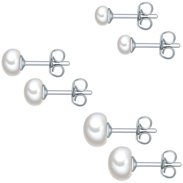 Valero Pearls  Femme Puce d'oreille en perle 