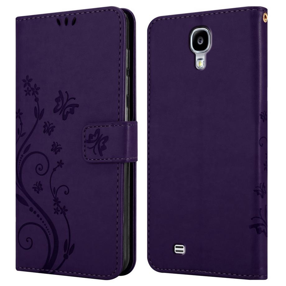 Cadorabo  Hülle für Samsung Galaxy S4 Blumen Design Magnetverschluss 