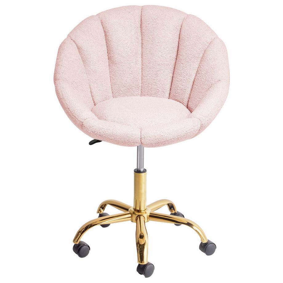 Beliani Chaise de bureau en Bouclé  ANNABELLE  
