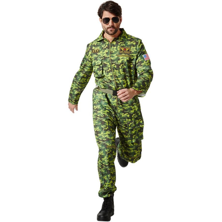 Tectake  Costume da uomo Air Force Pilot Camouflage 