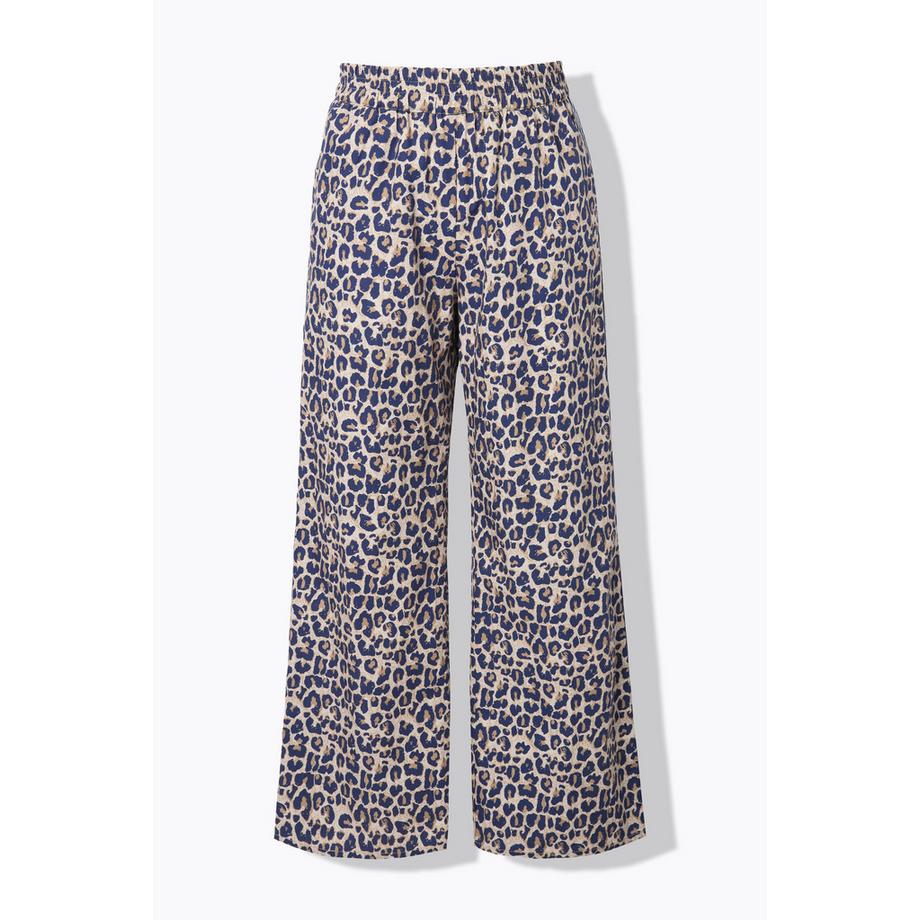 Studio Untold Krepp Hose Wide Legs Leo Seitenstreifen  