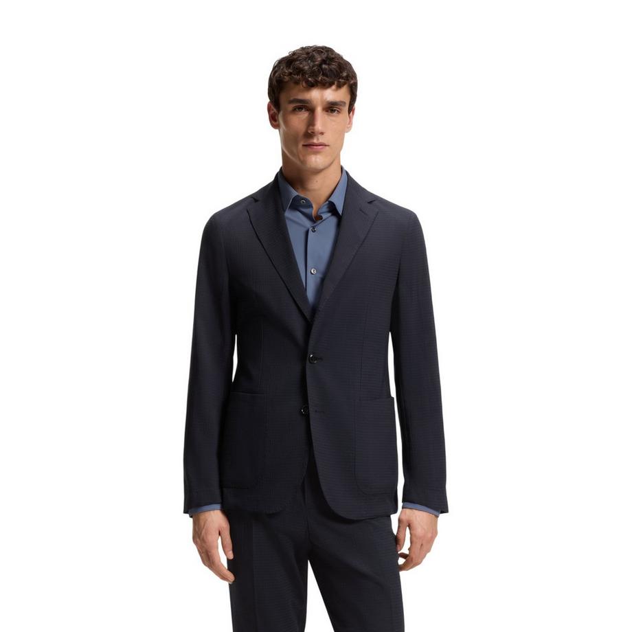 BOSS Blazer Aderente Seersucker  