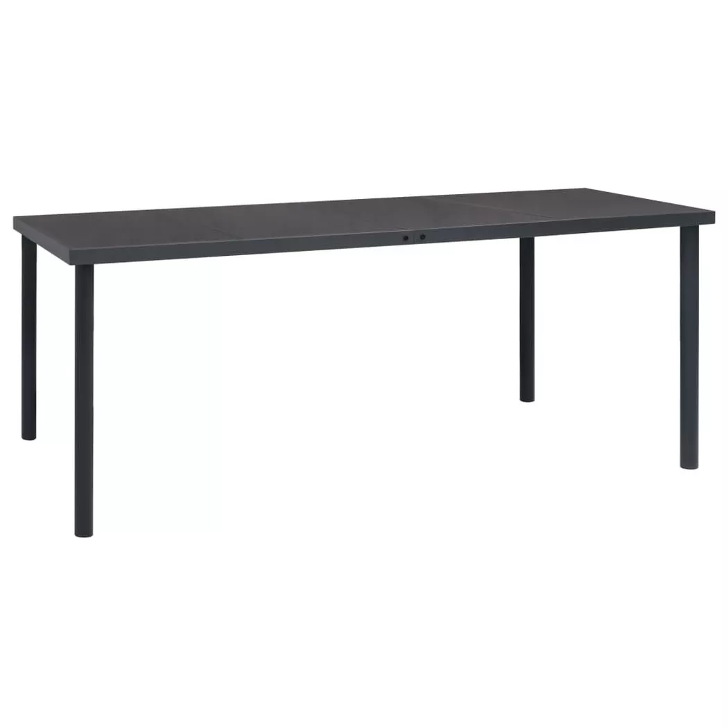 Table à dîner d extérieur Anthracite 190x90x74 cm Acier