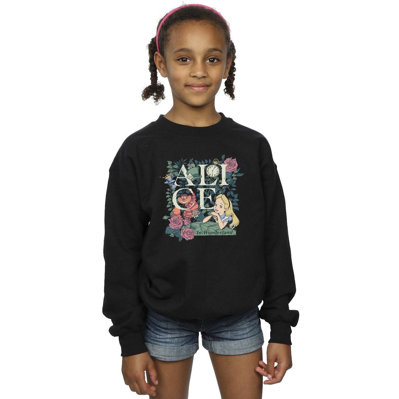 Disney  Alice In Wonderland Leafy Garden Sweatshirt 