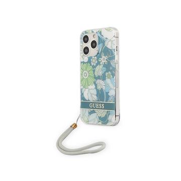 Coque iPhone 13 Pro Flowers avec lanière