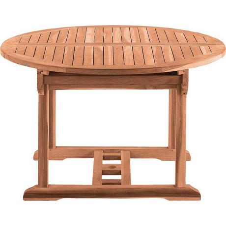 mutoni trend Table de jardin Vantia extensible teck naturel ronde 120  