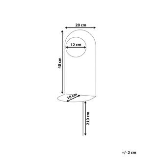 Beliani Wandlampen aus Stahl Modern MAPI  