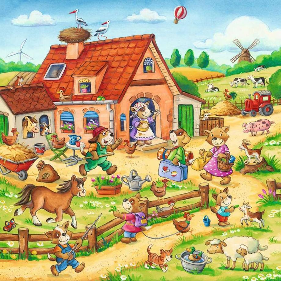 Ravensburger  Puzzle Ferien auf dem Land (3x49) 