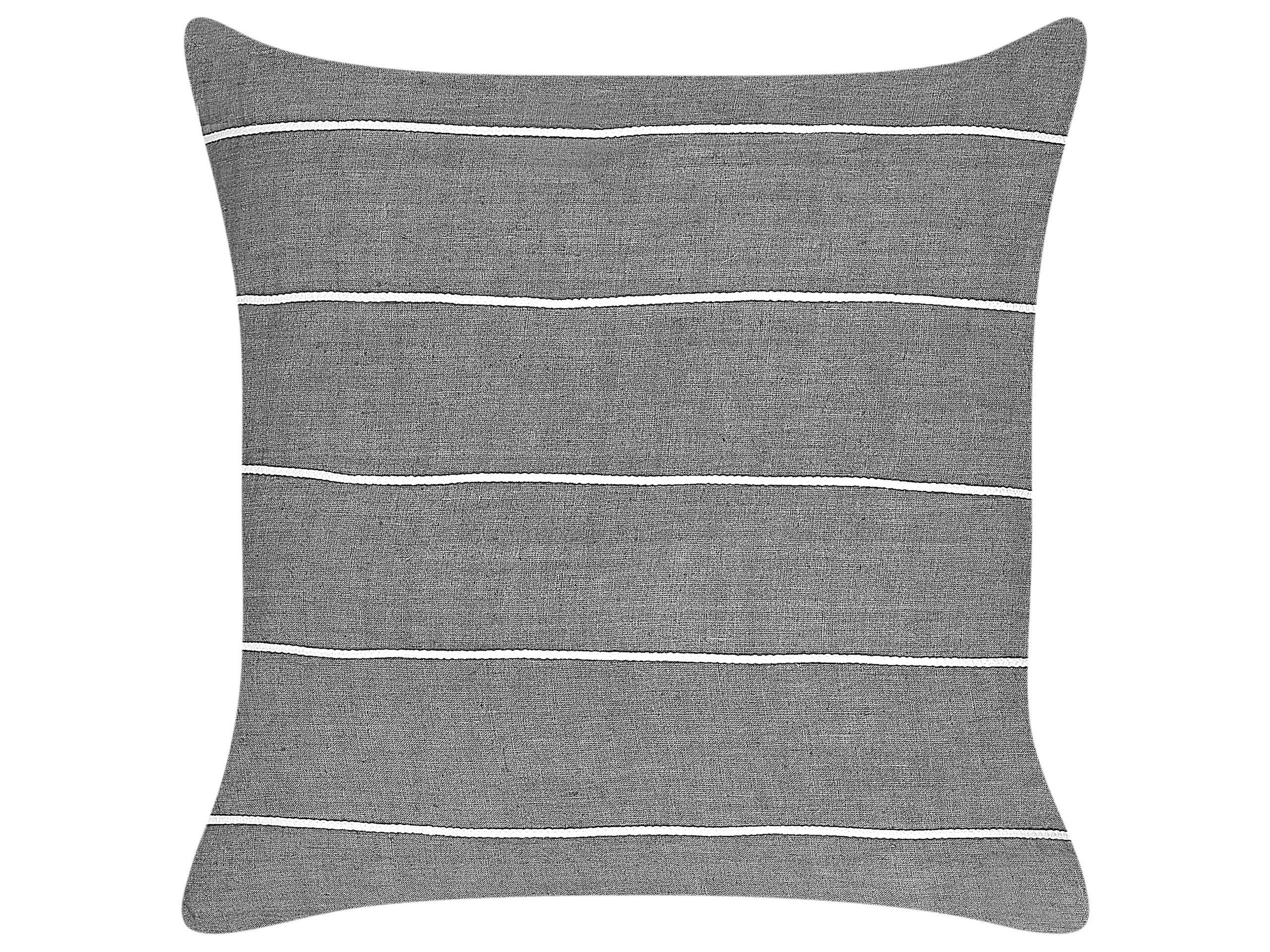 Beliani Dekokissen 2er Set aus Leinen Klassisch MILAS  