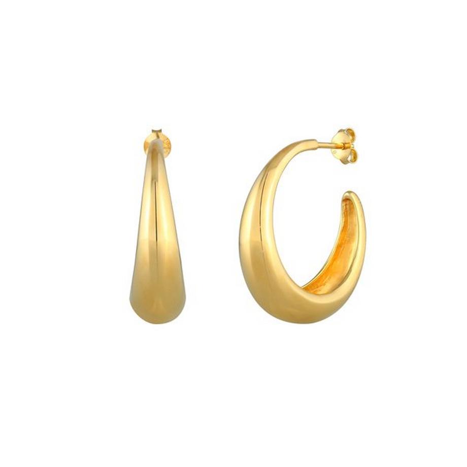 Elli  Ohrringe Creolen Hänger Chunky Hoops Basic 