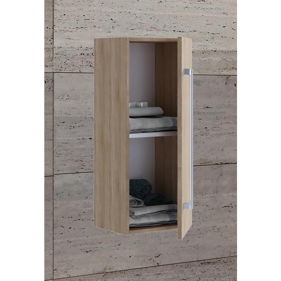 VCM Holz Holz Wandregal | Midischrank | Maße: H. 75 x B. 33 x T. 22 cm |  1 hohe Tür - Badinos D  