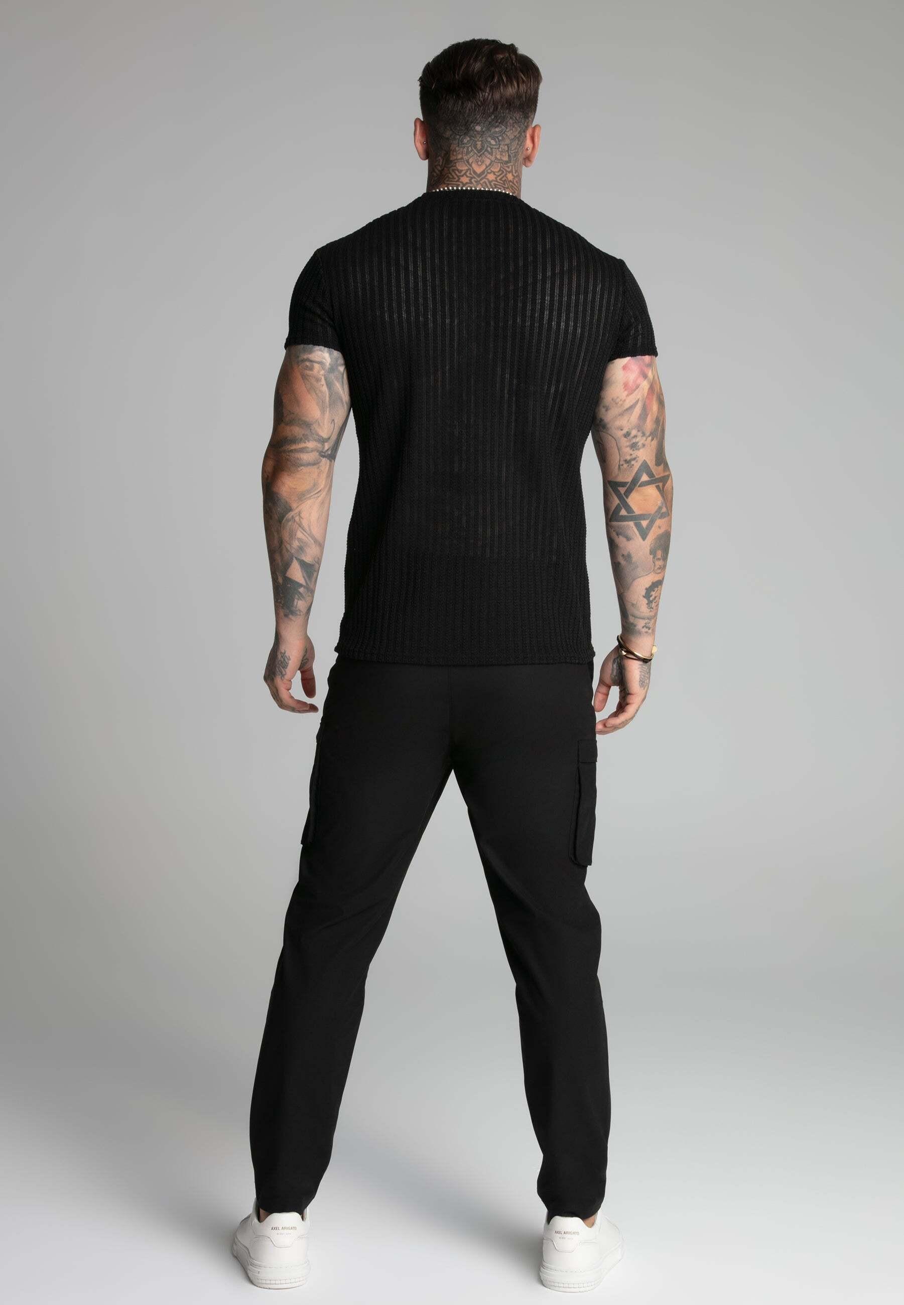 Sik Silk T-Shirt Textured Muscle Fit  