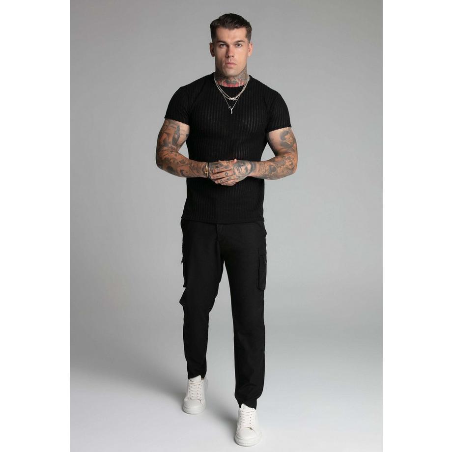 Sik Silk T-Shirt Textured Muscle Fit  