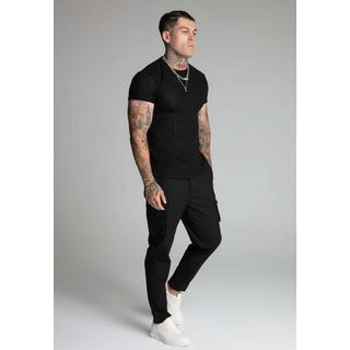 Sik Silk T-Shirt Textured Muscle Fit  