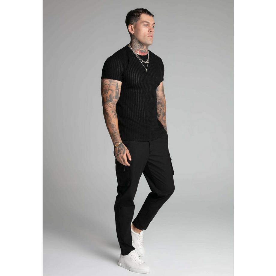 Sik Silk T-Shirt Textured Muscle Fit  