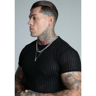 Sik Silk T-Shirt Textured Muscle Fit  