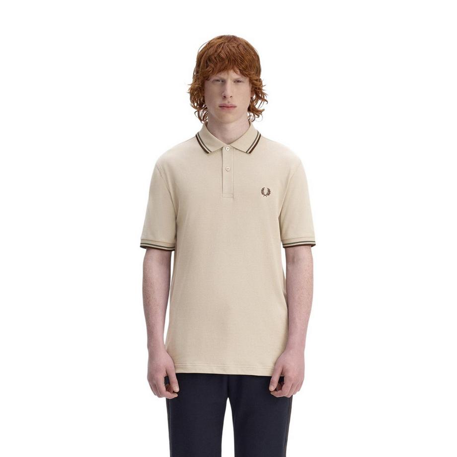 FRED PERRY Maglietta Polo con Collo e Maniche Bicolori  