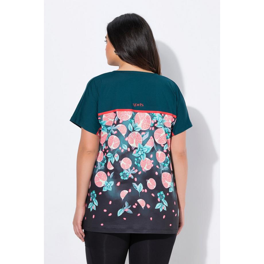 Ulla Popken Oversized Carré-Ausschnitt Halbarm Funktionsshirt  