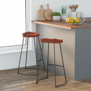 VidaXL Tabouret de bar teck  