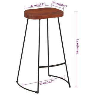 VidaXL Tabouret de bar teck  