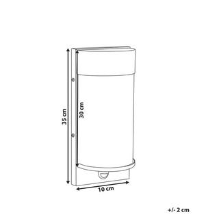 Beliani Lampe murale LED pour l'extérieur en Verre Moderne PHEPPIE  