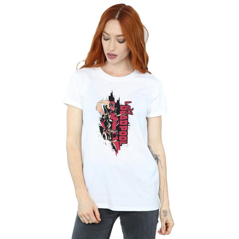 MARVEL Lady Deadpool T-Shirt Stampata  
