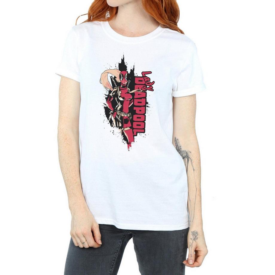 MARVEL Lady Deadpool T-Shirt Stampata  