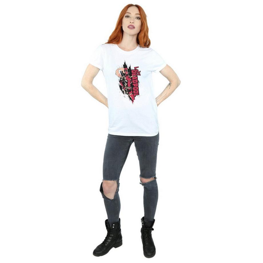 MARVEL Lady Deadpool T-Shirt Stampata  