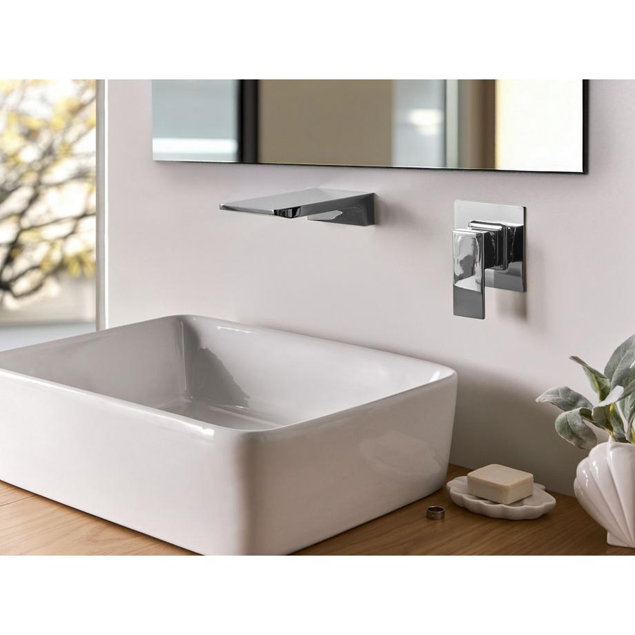 Beliani rubinetto miscelatore da parete per lavabo en Ottone  KARUAY  