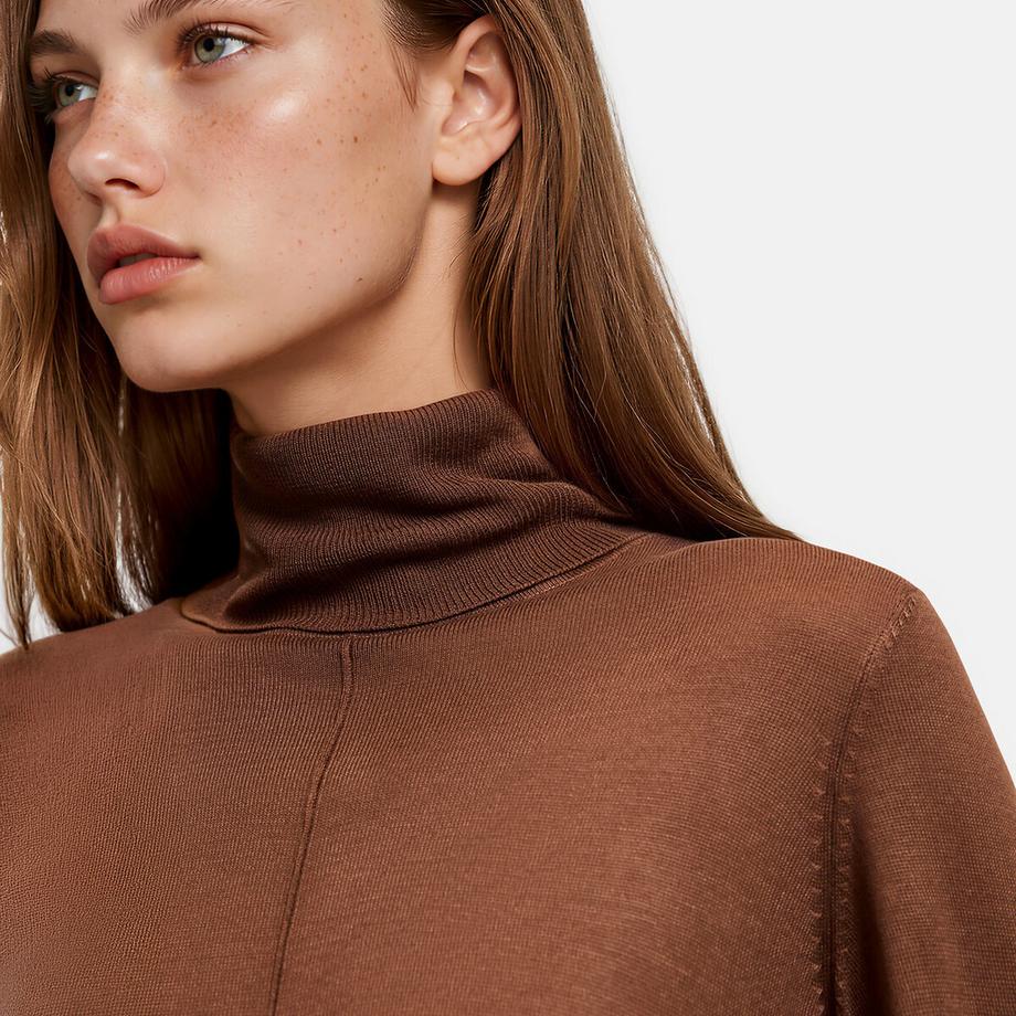 La Redoute Collections Pull col roulé en fine maille  