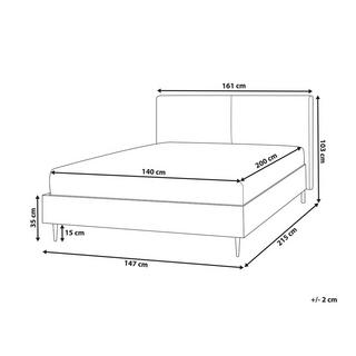 Beliani Bett mit Lattenrost aus Kunstleder Modern LIMANTON  