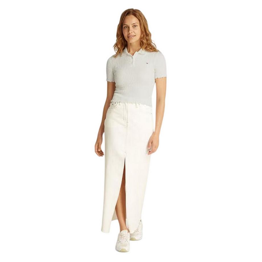 TOMMY JEANS  Maglietta Polo Aderente Tagliato Arricciato 