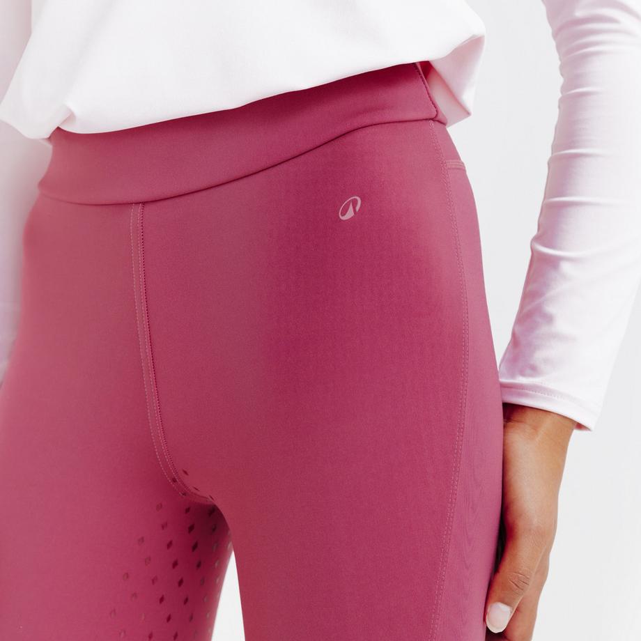 FOUGANZA  Reitleggings Full Grip Kinder - 500 Litchi rosa 