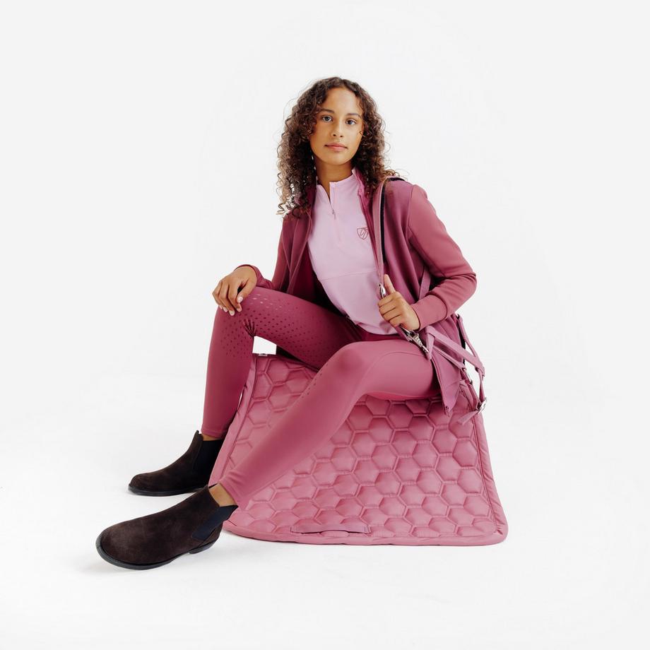 FOUGANZA  Reitleggings Full Grip Kinder - 500 Litchi rosa 