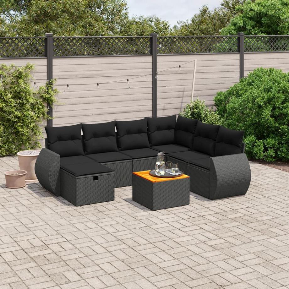VidaXL Ensemble de canapés de jardin rotin synthétique  