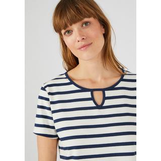 Damart  Tee-shirt col rond forme trapèze, coton biologique majoritaire stretch. 