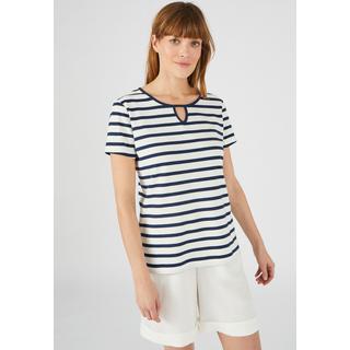 Damart  Tee-shirt col rond forme trapèze, coton biologique majoritaire stretch. 