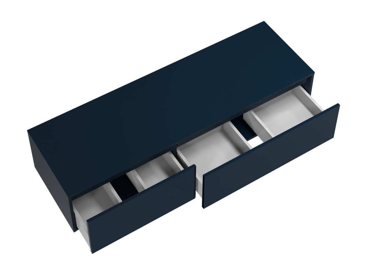 Vente-unique Mobile sotto lavabo sospeso L150 cm Blu notte - ISAURE II  