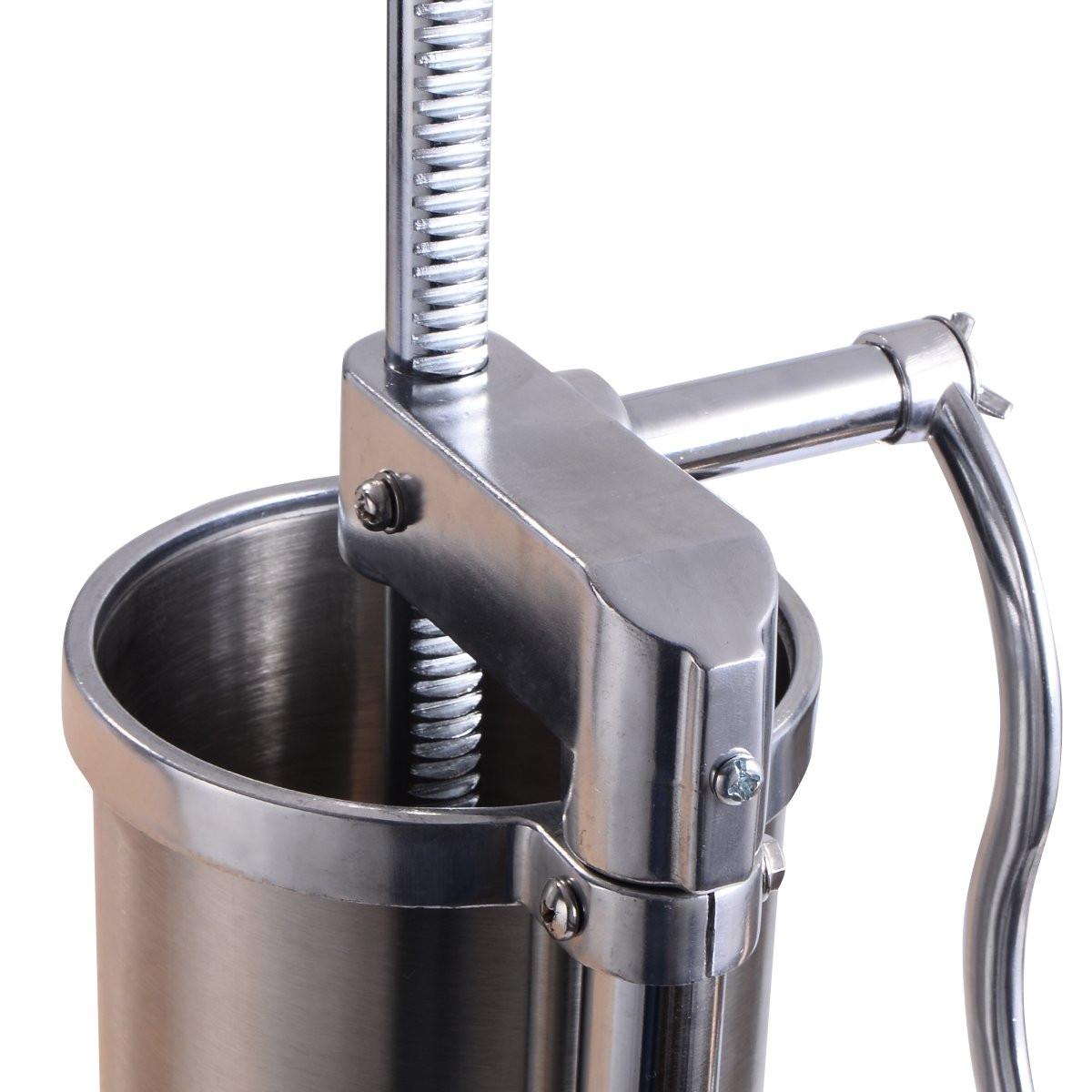 BROWIN® Manuell Wurstfüller aus Edelstahl 311005 | 5 kg horizontale Wurstmaschine | Wurstfüllmaschine für Küche und Restaurants | Wurstpresse | Machine für hausgemachte Wurst, Cevapcici und Cannelloni