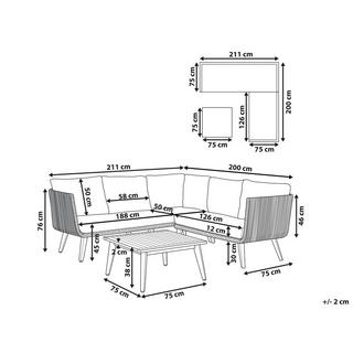 Beliani Lounge Set aus Akazienholz Modern ALCAMO  