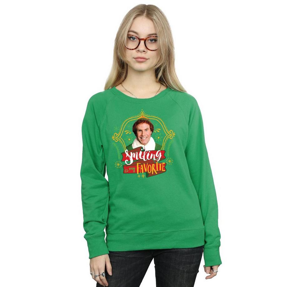Elf Smiling Is My Favorite Sweatshirt  
