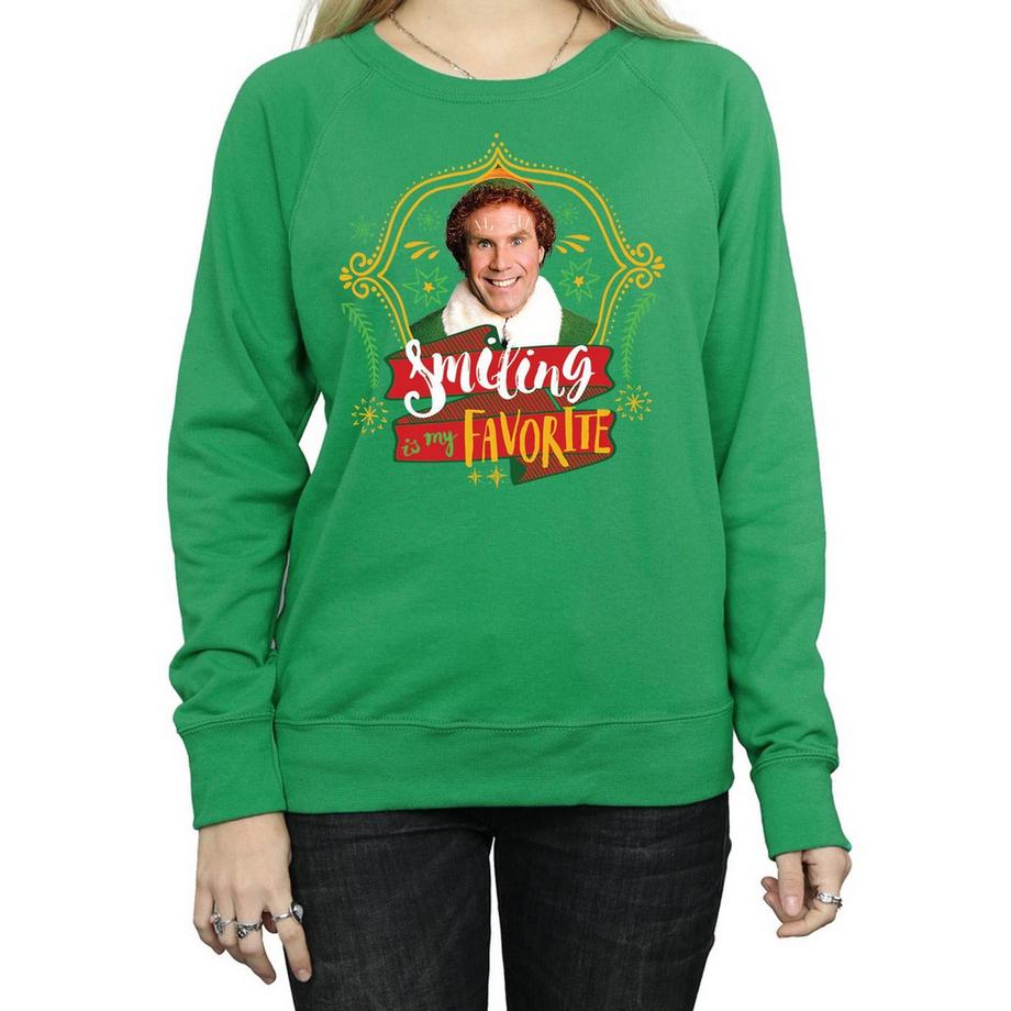 Elf Smiling Is My Favorite Sweatshirt  