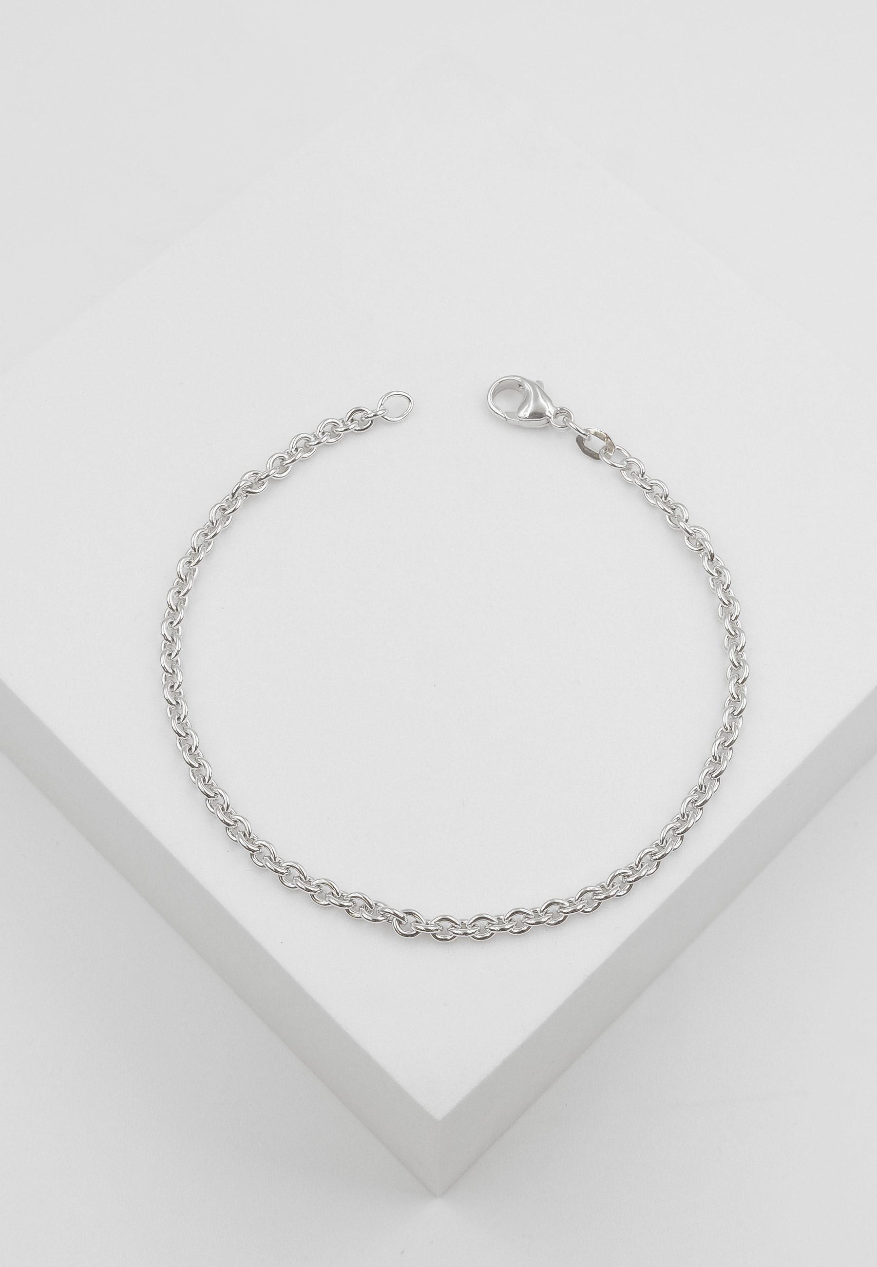 MUAU Schmuck  Bracelet Rundanker Weissgold 750, 3.1mm, 19cm 