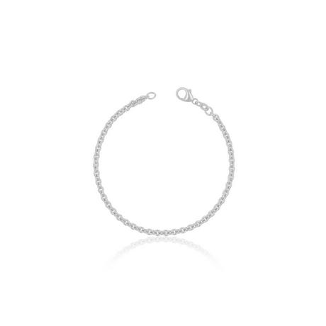 MUAU Schmuck  Bracelet rond d'forçat en or blanc 750, 3,1mm, 19cm 