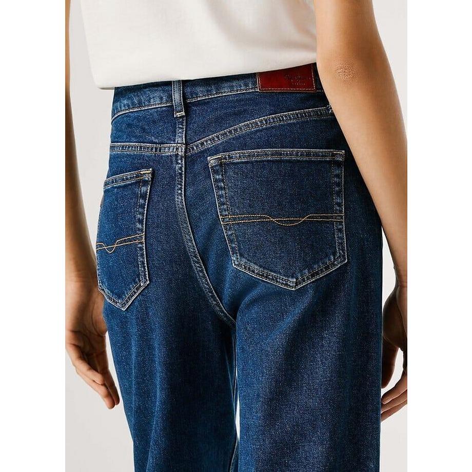 Pepe Jeans London Lexa High Waist Straight Leg Jeans  
