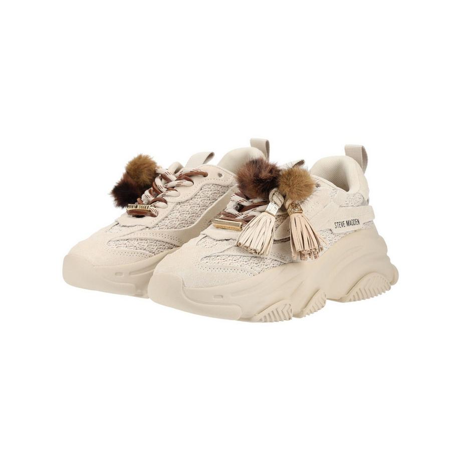 STEVE MADDEN Sneaker mit Chunky-Sohle und Quasten Pom-Pom Details  