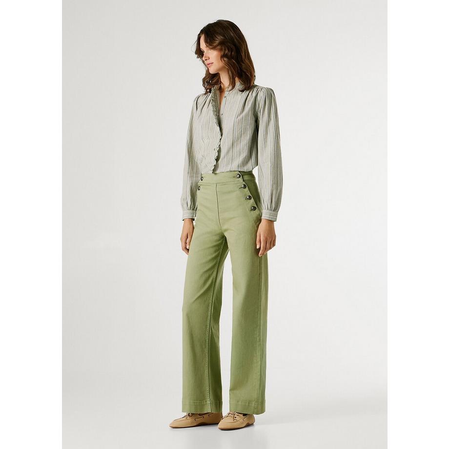 Pepe Jeans London Weite Hose mit Knopfdetails  